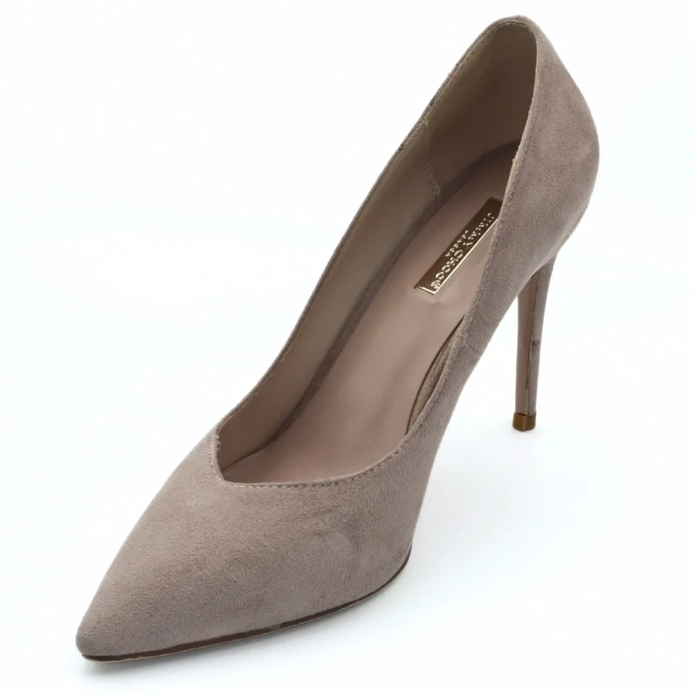 Jimmy Choo London Suede Pumps‎ Nude Pink Women’s EU 35 Pointed Toe Heels
